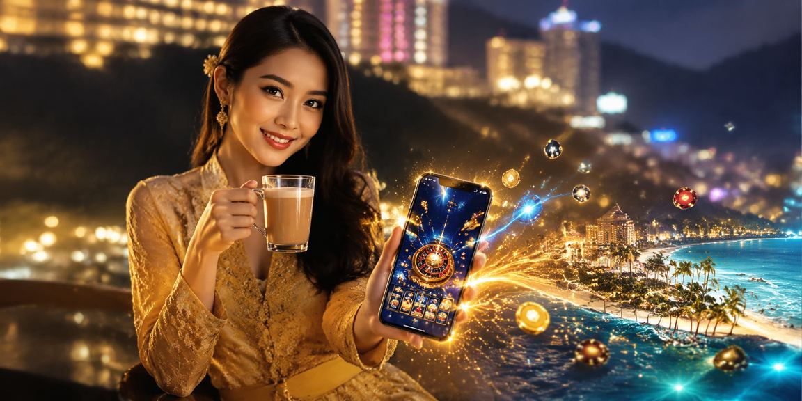 A Genting Highlands entertainment casino ambiance richly infused with Malaysian kebaya cultural elements