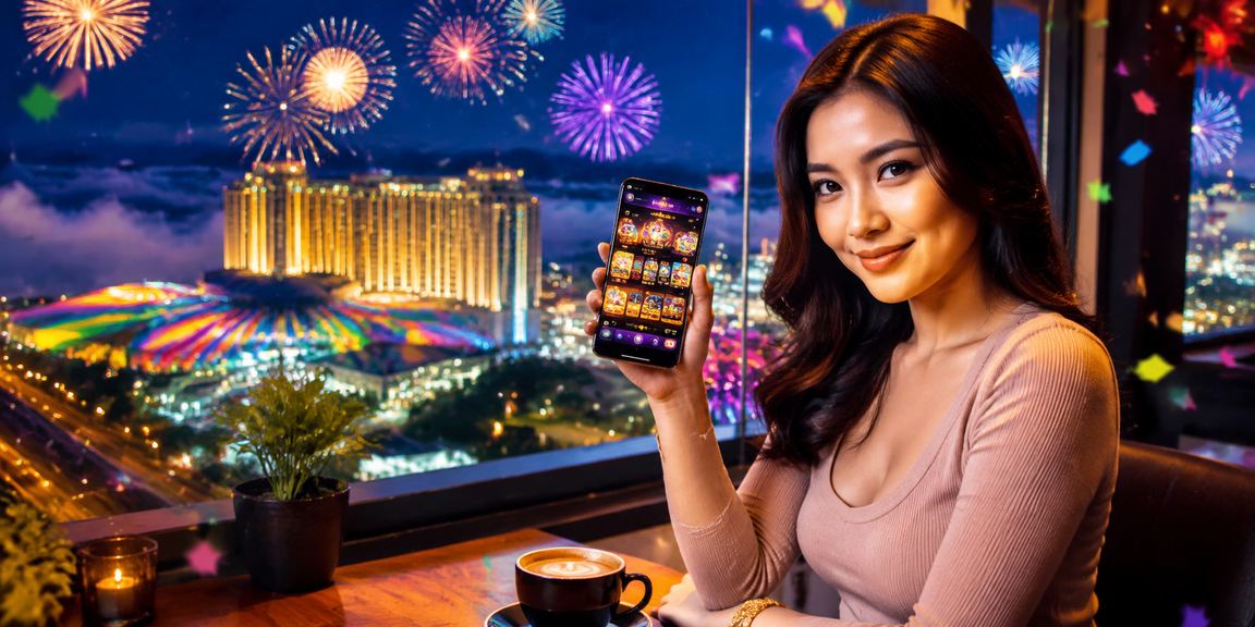 A player using a smartphone to access the mobile casino at Genting Highlands