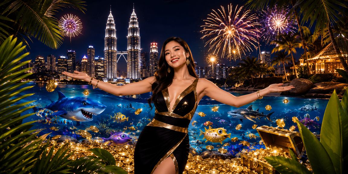Pemandangan permainan memancing yang popular di Kuala Lumpur, Malaysia